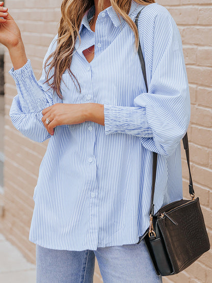 Striped Button-Up Shirt