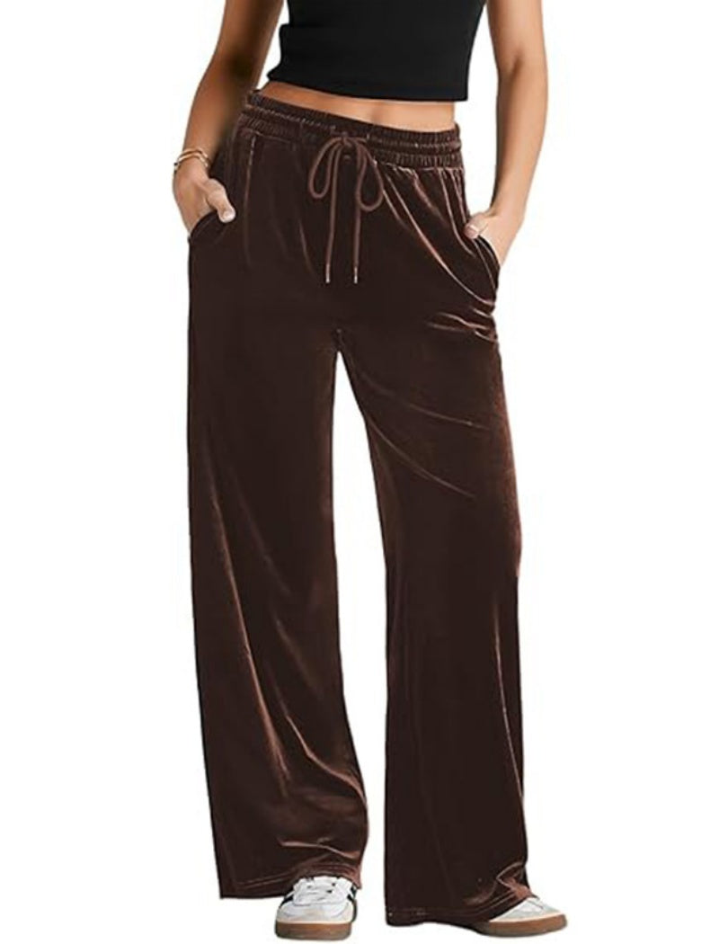 Wide-Leg Drawstring Lounge Pants
