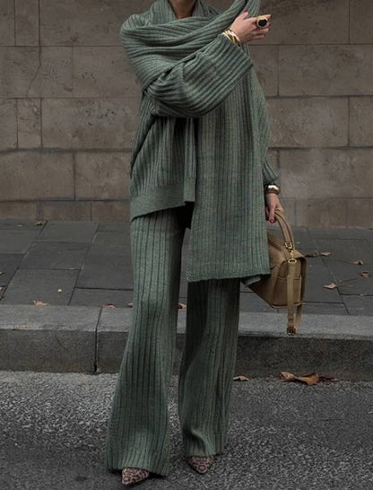 Cozy Ribbed Knit Lounge Set