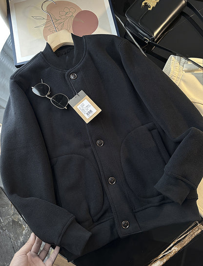 Baseball Jacket with Stand Collar