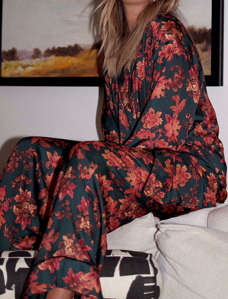 Loose Long Sleeve Top and Pants Loungewear Set