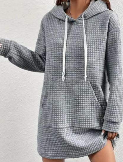 Solid Drawstring Hoodie