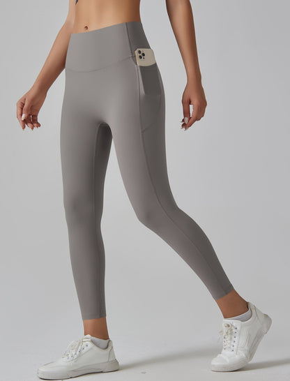High-Waist Pocketed Workout Leggings