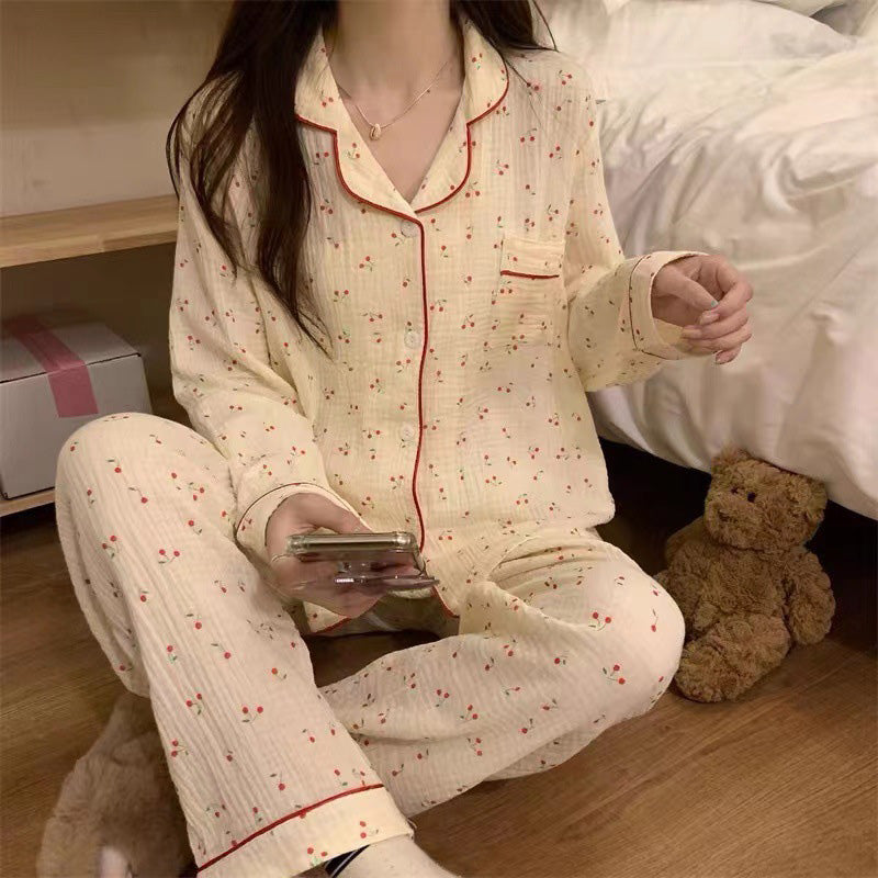 Long-Sleeve Printed Pajama Set