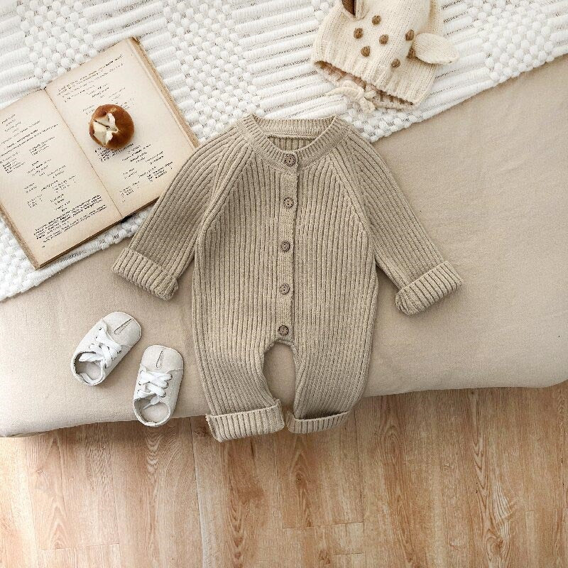 Baby Solid Color Knit Bodysuit