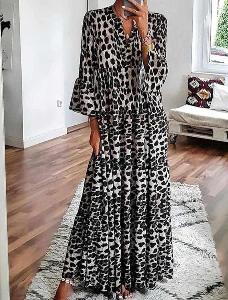 Leopard Print Maxi Dress