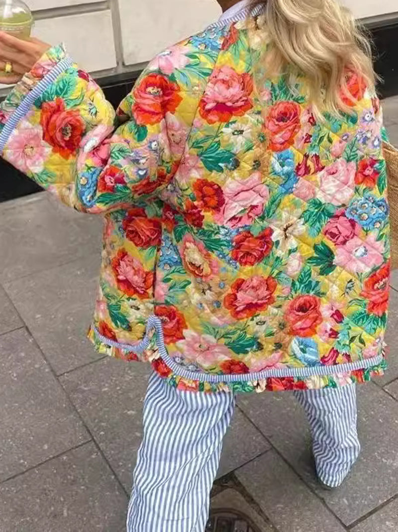 Floral Button-Down Jacket