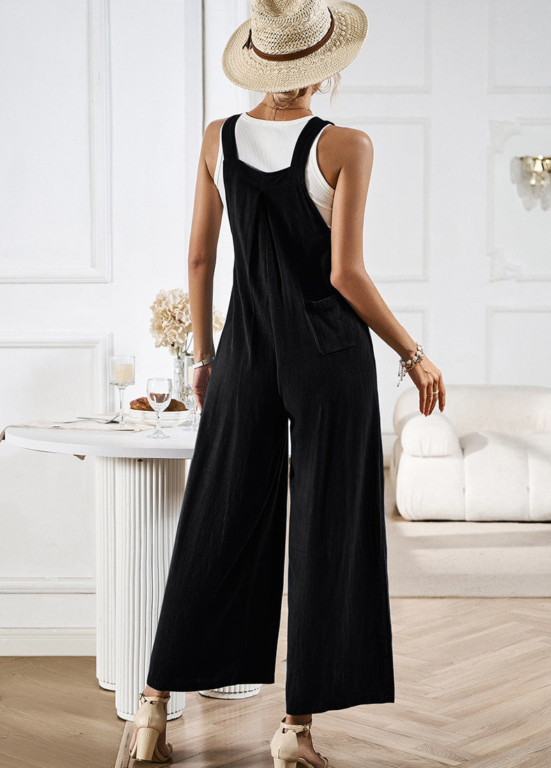 DVI407063J Wide Leg Casual Jumpsuit