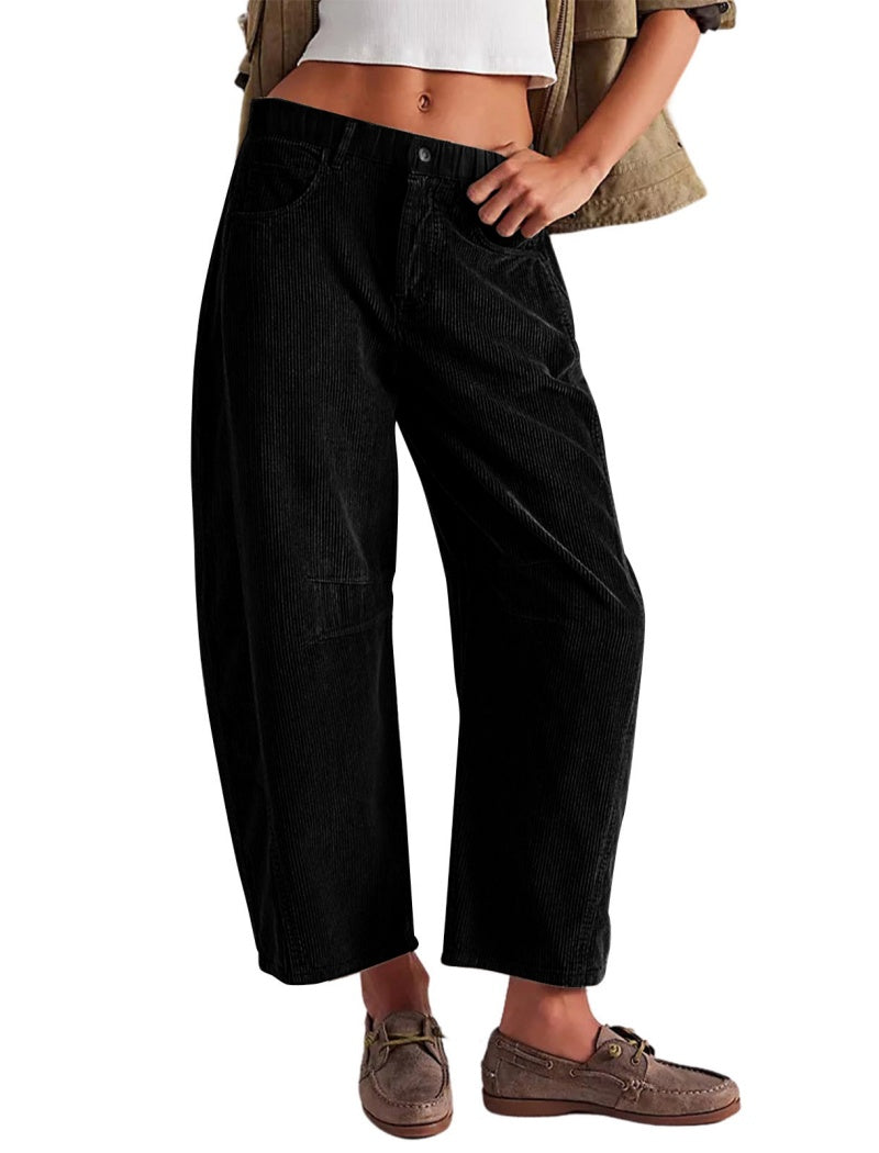Cropped Corduroy Pants