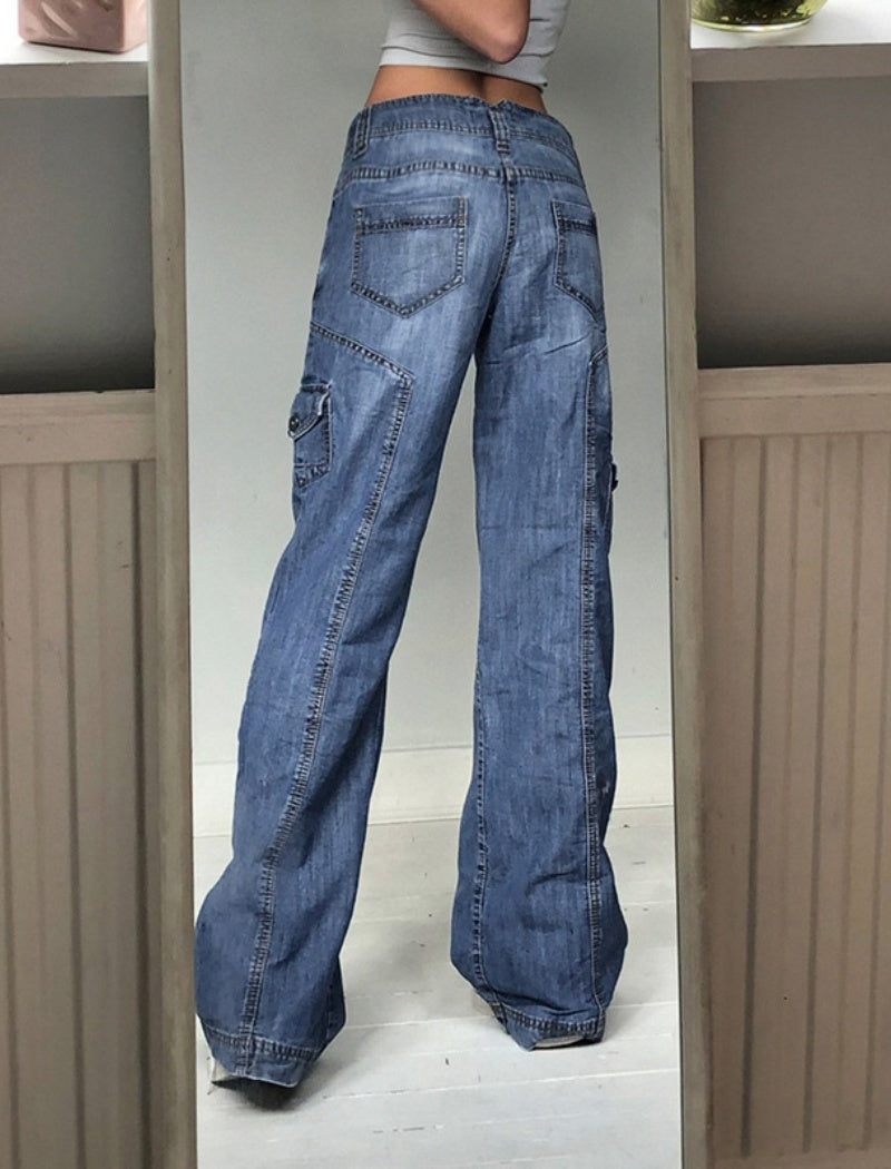 Denim High-Waisted Wide-Leg Jeans