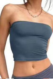 Solid Tube Crop Top