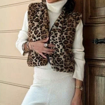 Leopard-Print Statement Vest