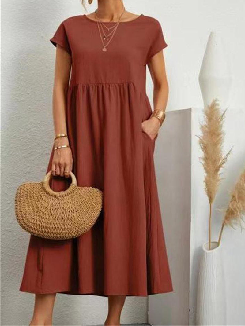 Cap-Sleeve Maxi Dress