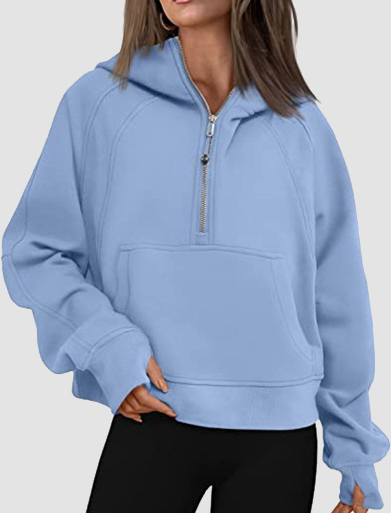 Half-Zip Oversized Hoodie