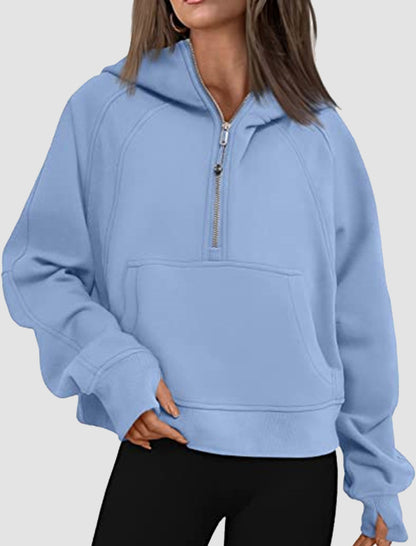 Half-Zip Oversized Hoodie
