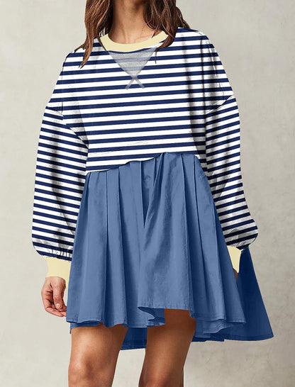 Striped Layered Mini Dress