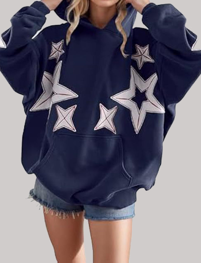 Star Patch Hooded Top