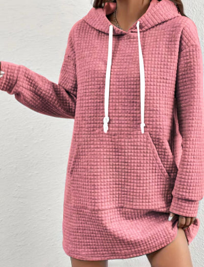 Solid Drawstring Hoodie