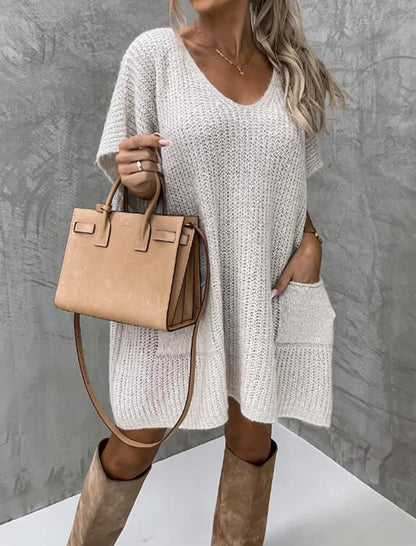 Oversized Knit Sweater Dress