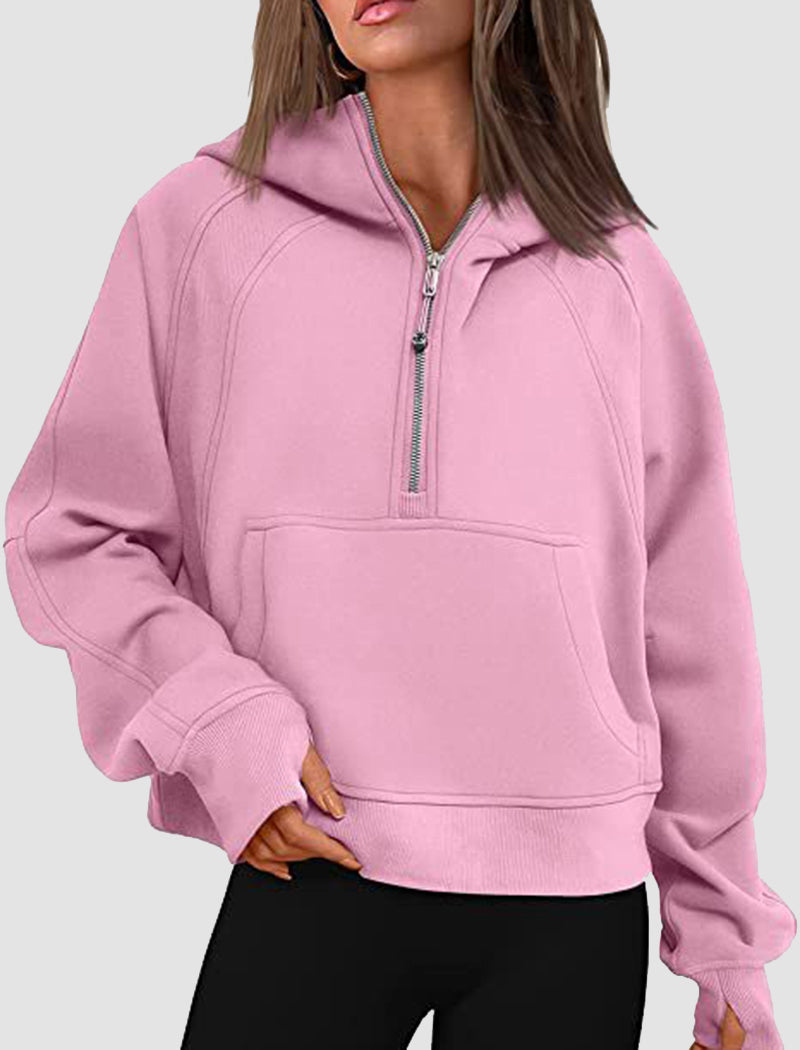 Half-Zip Oversized Hoodie