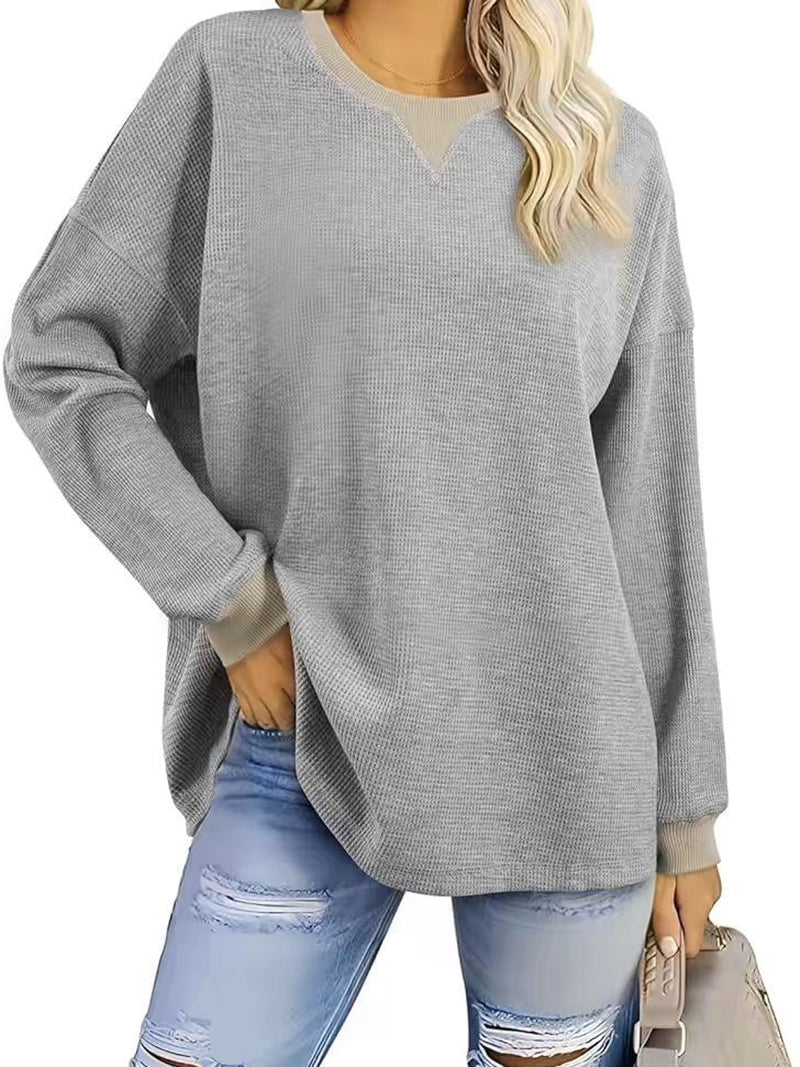 Solid Drop-Sleeve Knit Top