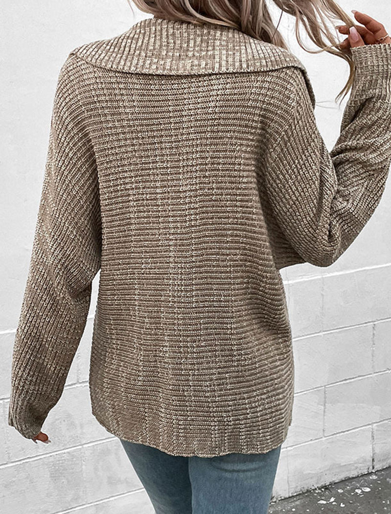 Relaxed Fit V-Neck Pullover Top