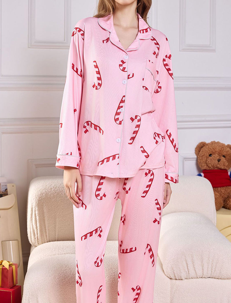 Festive Snowman Print Pajama Set