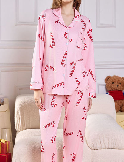 Festive Snowman Print Pajama Set