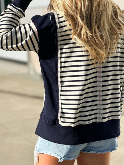 Striped Long-Sleeve Top