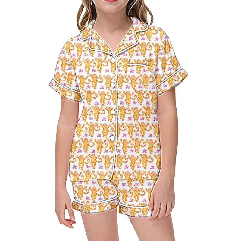 Playful Print Short Sleeve Pajama Set