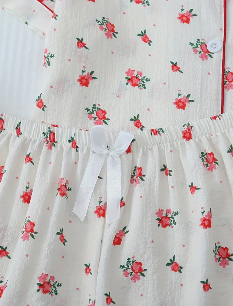 Floral Print Casual Lounge Set