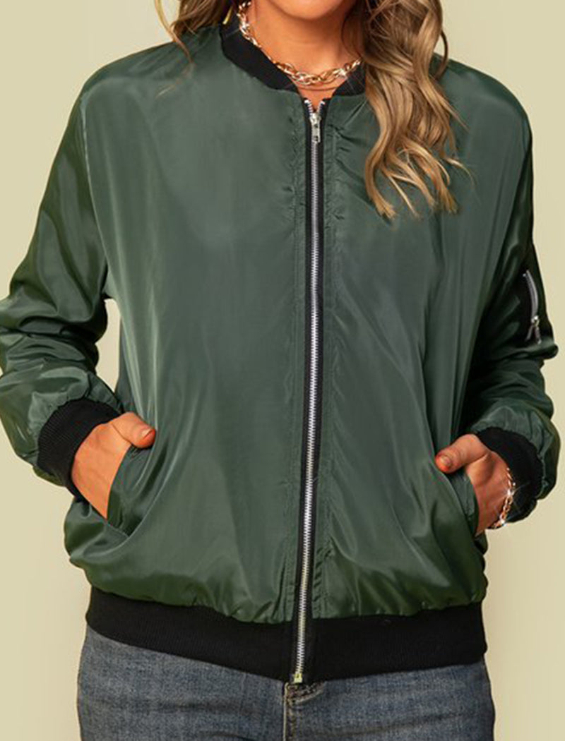 Zip-Up Bomber Jacket