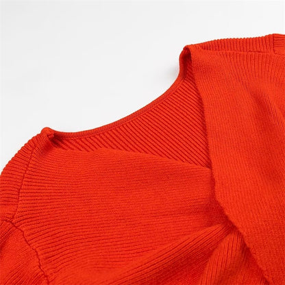 Twist-Knot Cropped Sweater