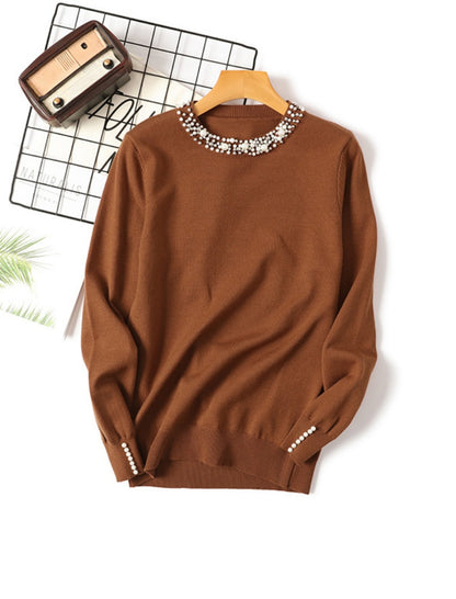 Embellished Crew Neck Top