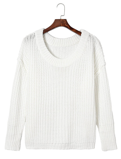 Loose Fit V-Neck Knit Sweater