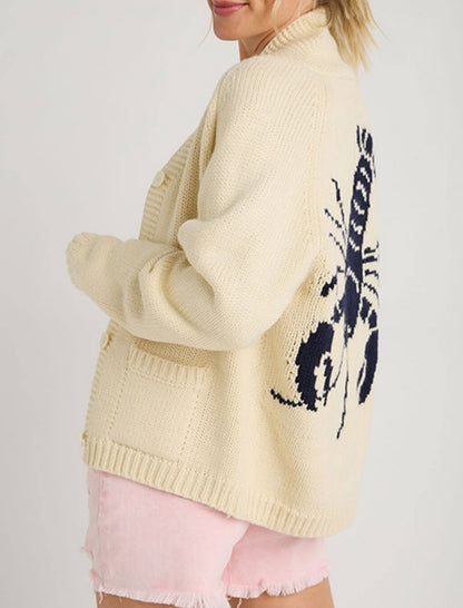 Lobster Pattern Knit Sweater