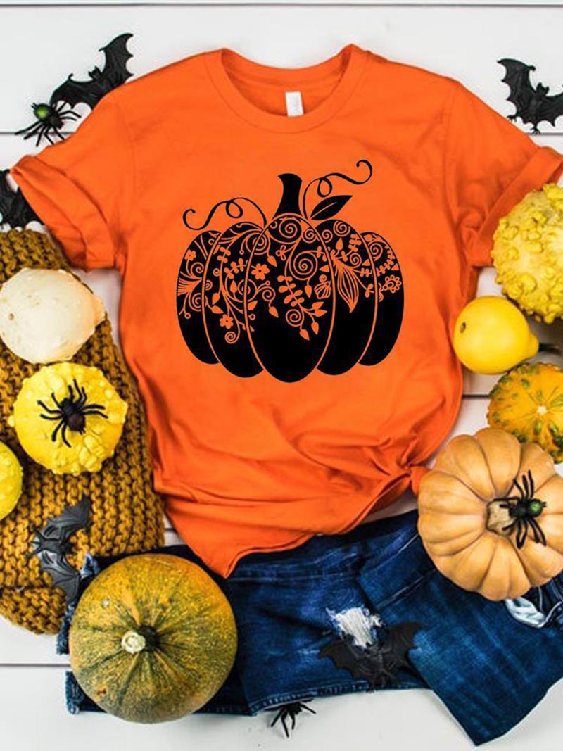 Halloween Graphic Print T-Shirt