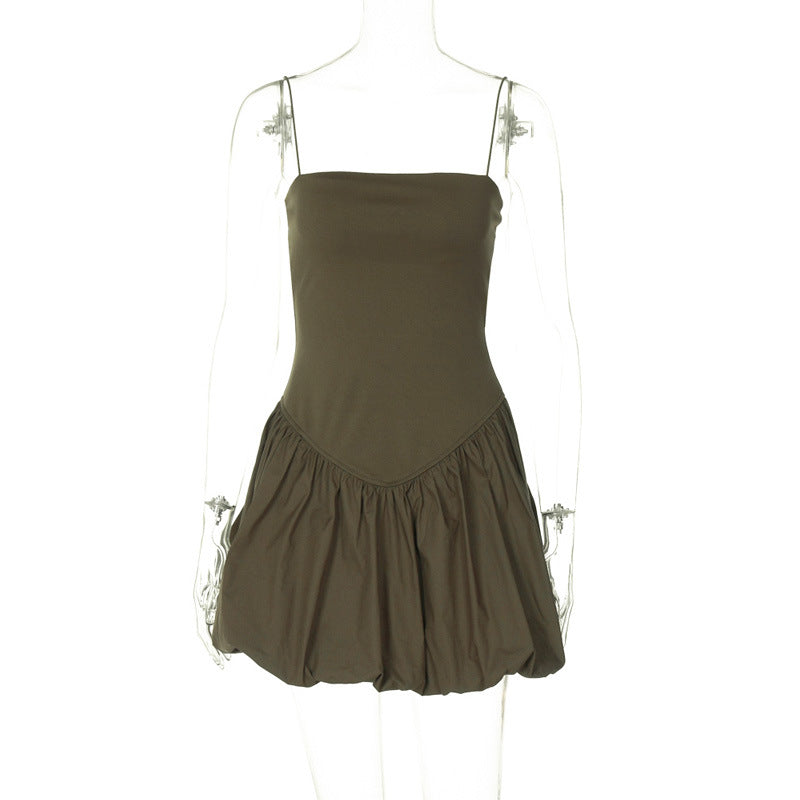 Bubble Hem Mini Cami Dress