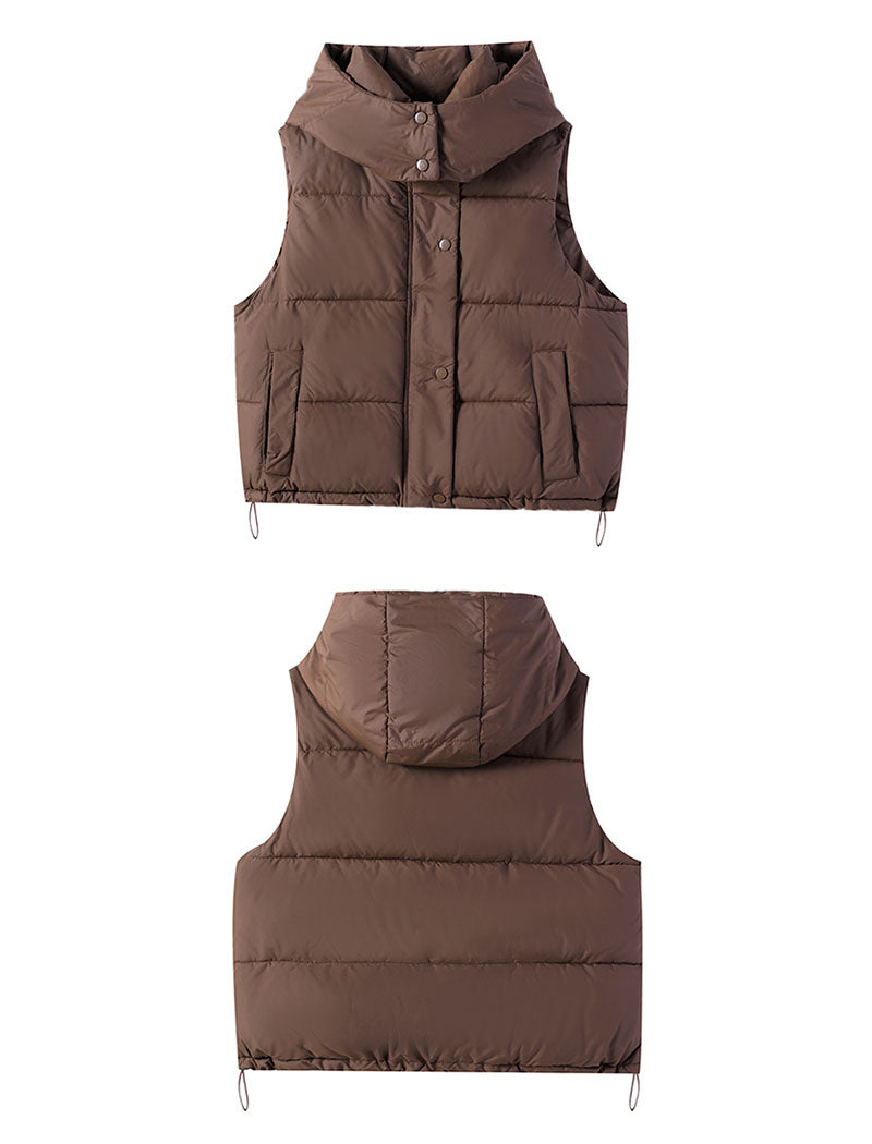 Hooded Quilted Puffer Vest
