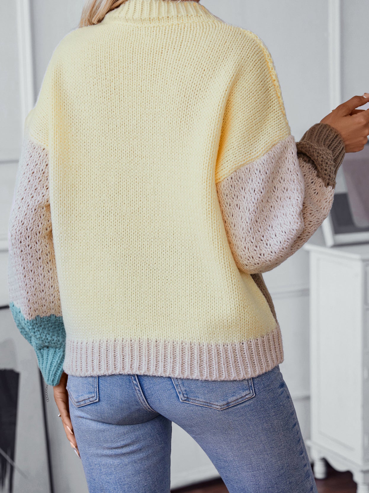 Colorblock Pullover Sweater