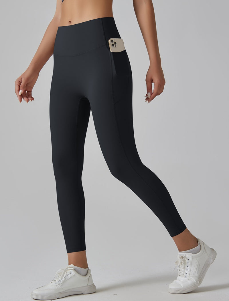 High-Waist Pocketed Workout Leggings