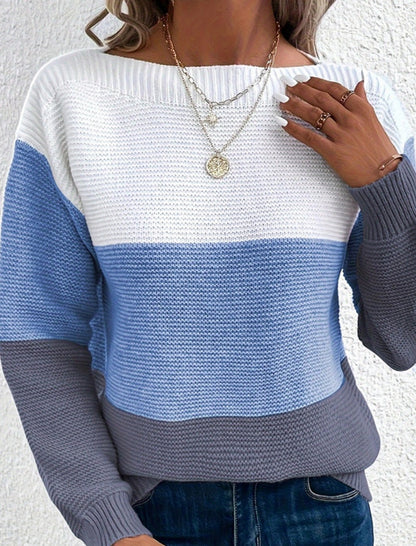 Color Block Knit Sweater