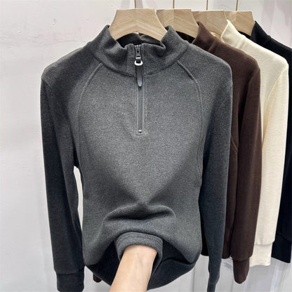 Half-Zip High Neck Pullover