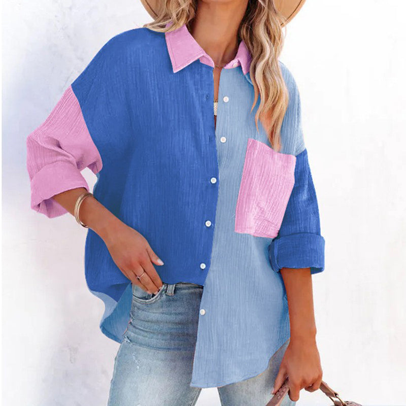 Colorblock Long-Sleeve Shirt