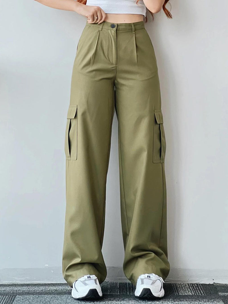 High-Waist Cargo Pants