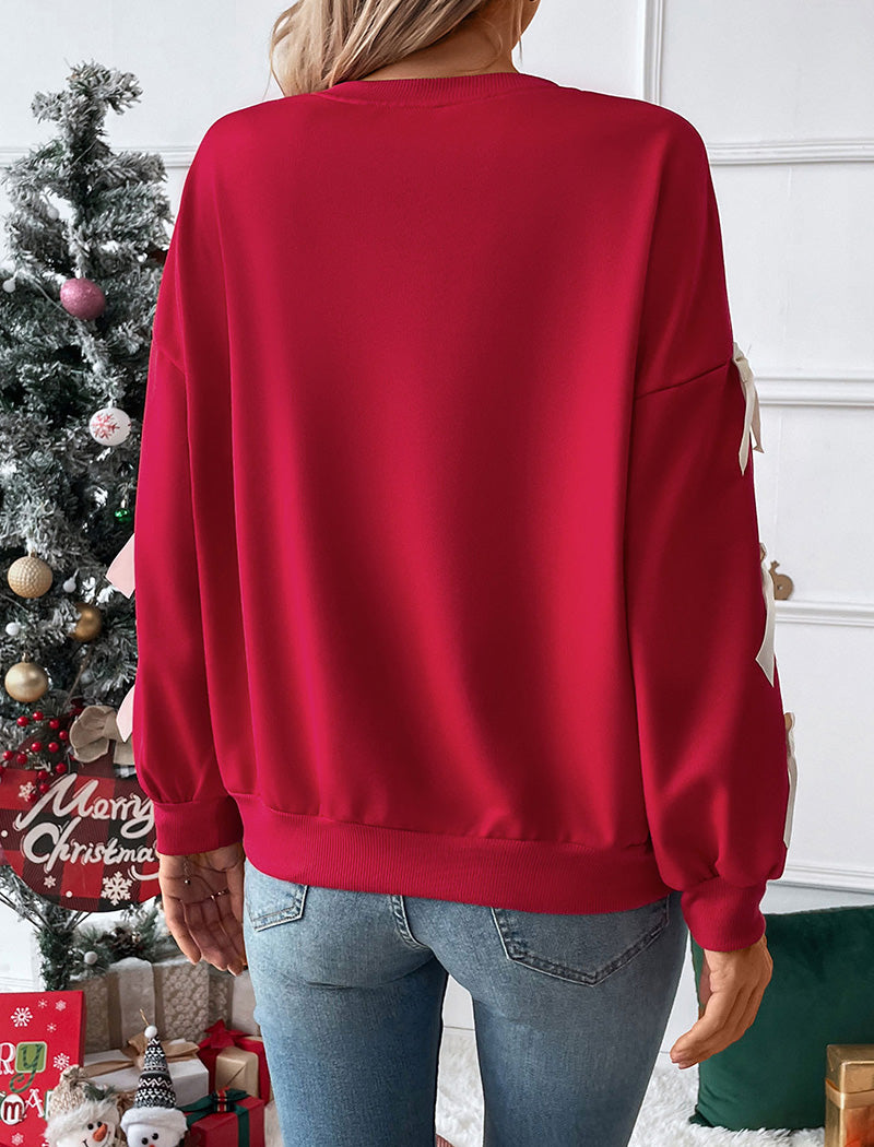 Bow Detail Long-Sleeve Top