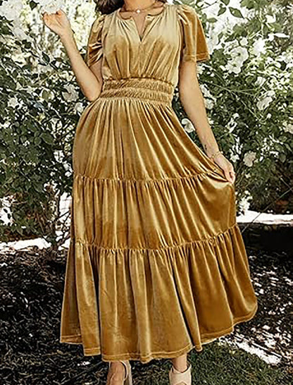 Tiered Maxi Dress with Empire Waist