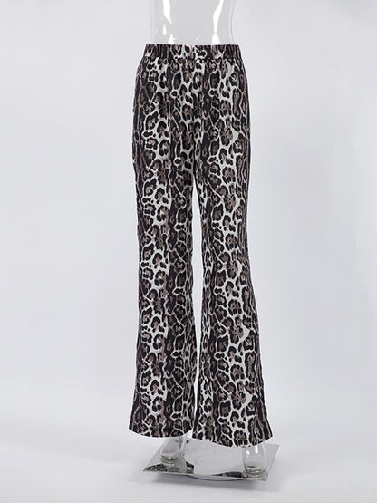 Leopard Wide-Leg Pants