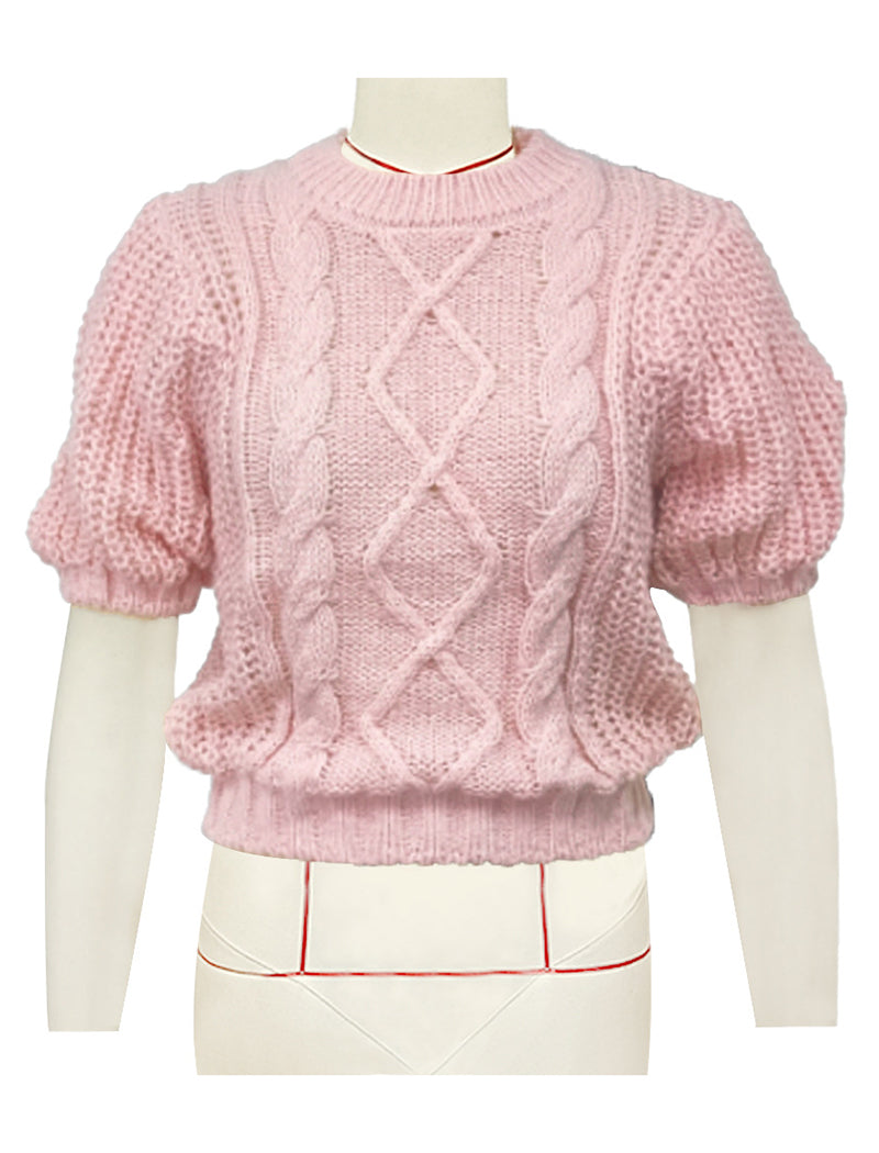 Crop Cable Knit Sweater