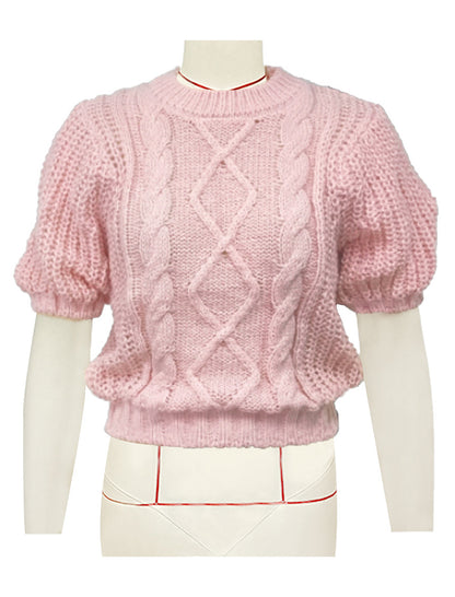 Crop Cable Knit Sweater